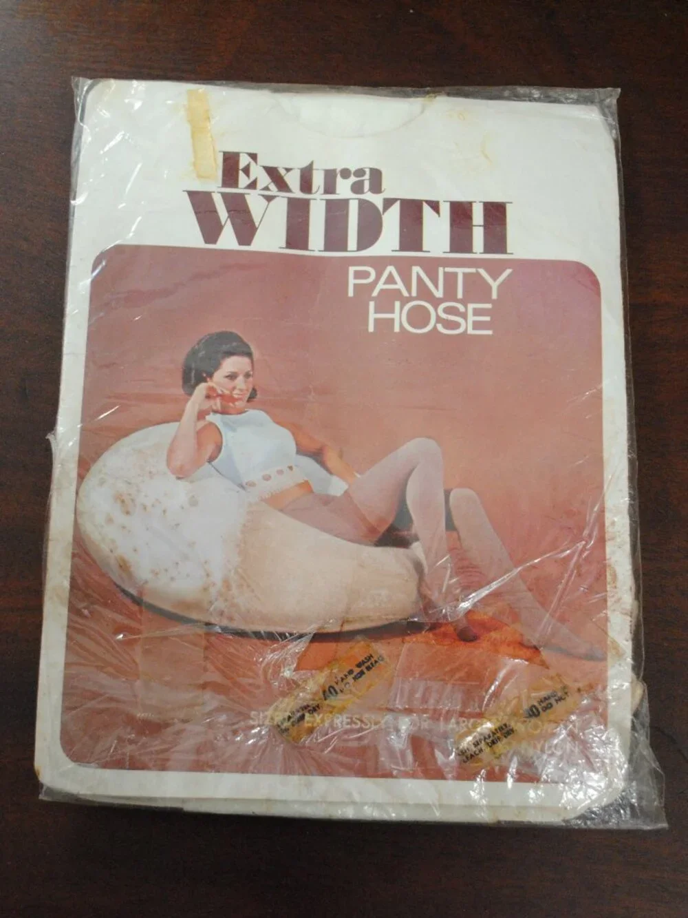 Vintage Extra Width White Panty Hose Plus Size 2X 1960s-70s Sealed NOS